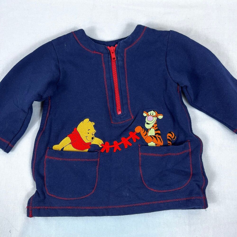 Vintage Disney Winnie the Pooh & Tigger Toddler Tunic Shirt 12m
